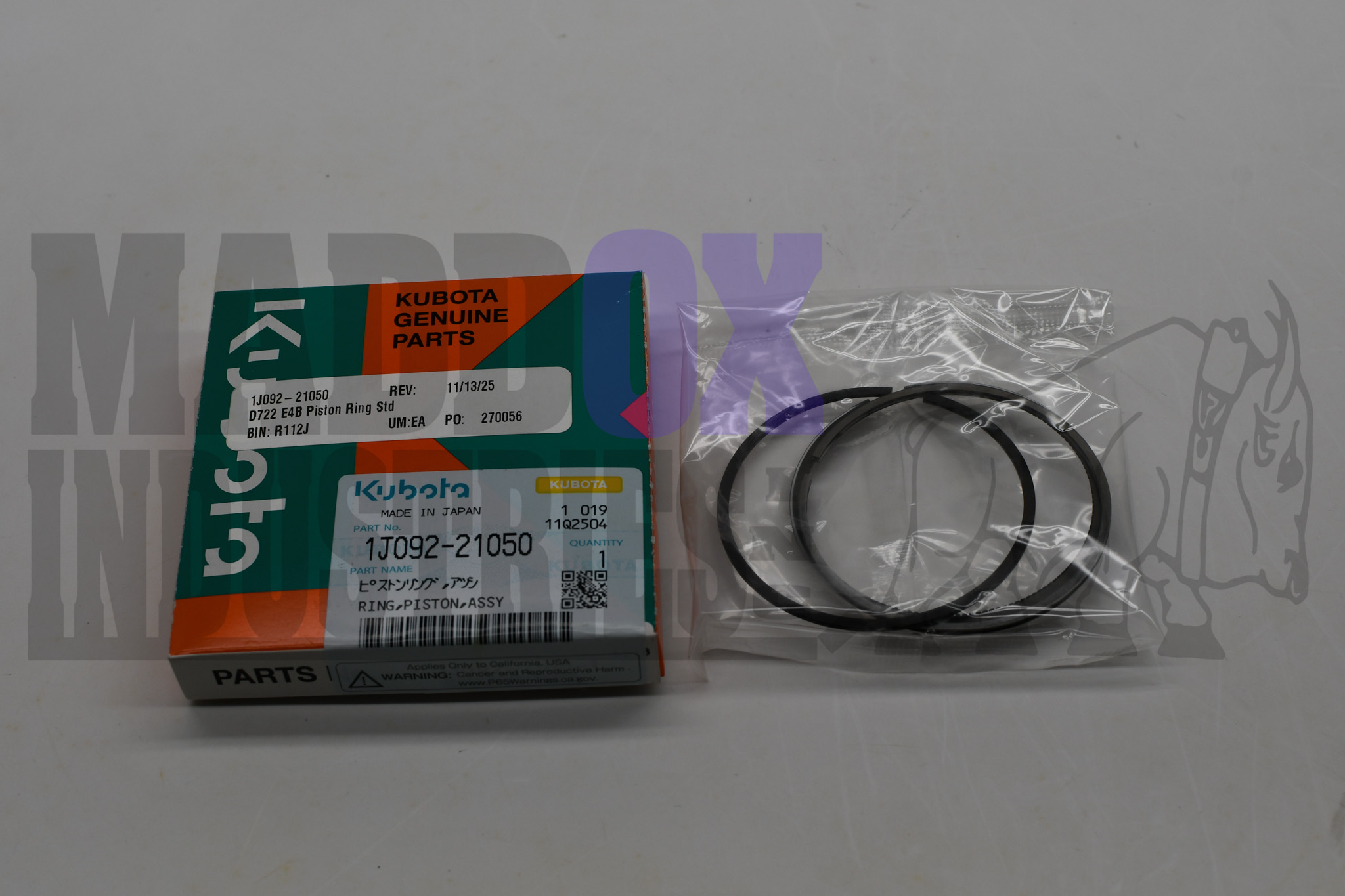 Kubota 1J092-21050 Piston Ring